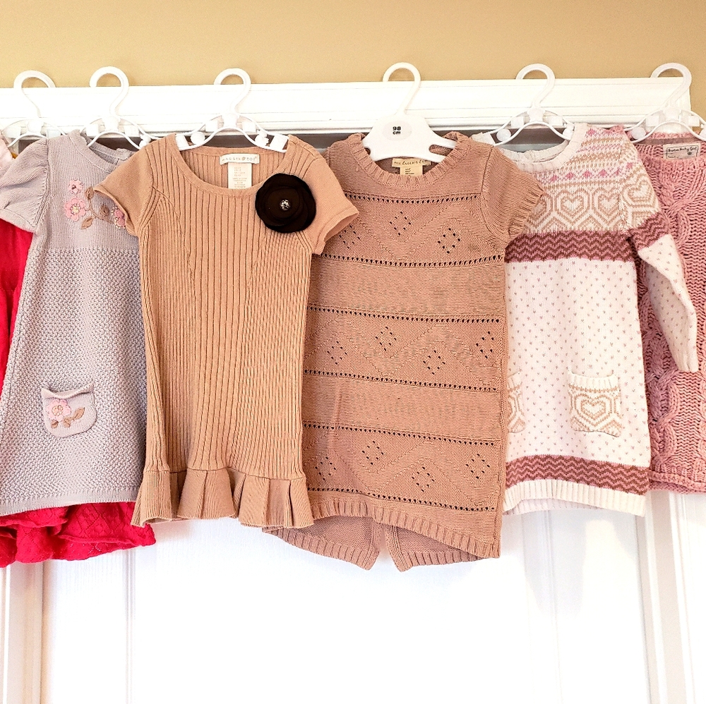 Bundle of 6 winter knitted dresses
